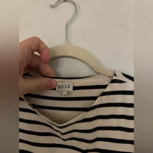 KULE The Tee Dress - Size XS - Navy and White - Picture 8 of 10